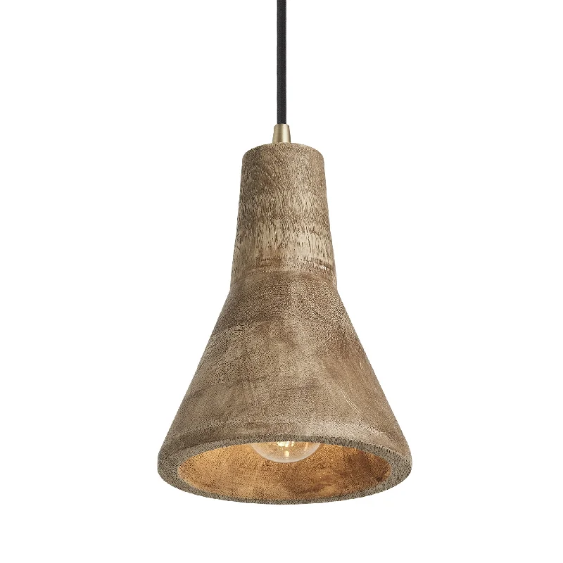 Long lifespan Edison light bulbsMaribo Wooden Pendant Light - 6 inch