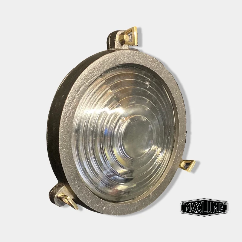 Wroxham ~ Solid Cast Pewter Round Bulkhead Industrial Wall Light House | Ceiling Bathroom | Outdoor Garden