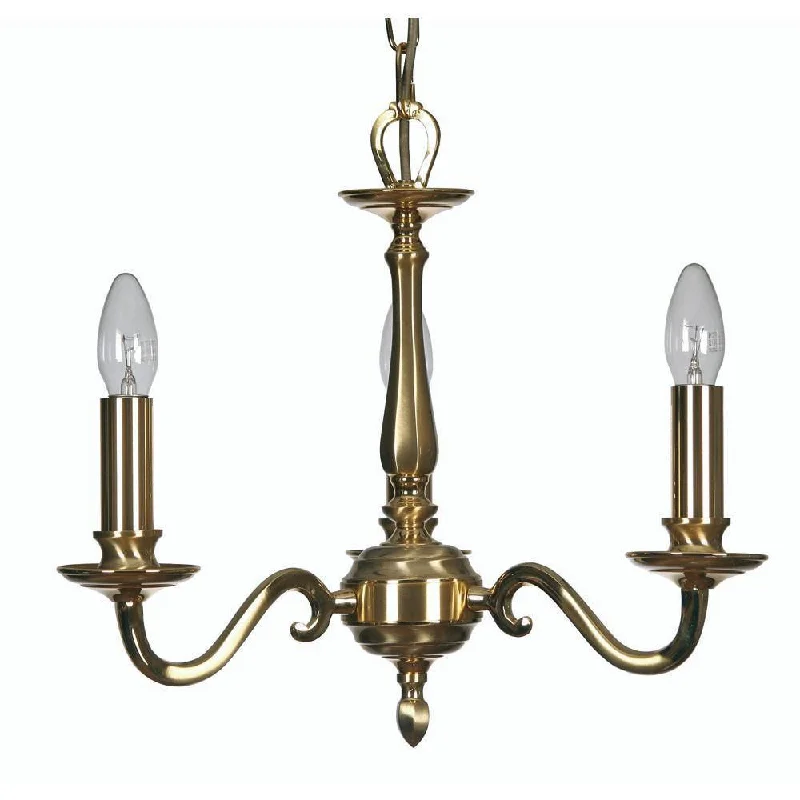 Large Chandeliers for Grand Halls and FoyersAylesbury Gold 3 Light Chandelier Oaks Lighting