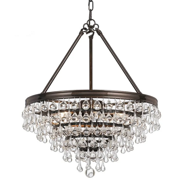 Chandeliers with Candle - Style Bulbs for a Classic AestheticCalypso Six-Light Chandelier