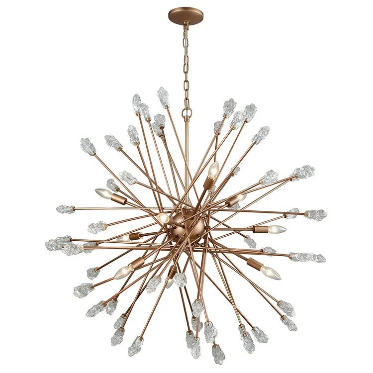 Chandeliers with Metal Frames in Gold FinishSerendipity Nine-Light Chandelier