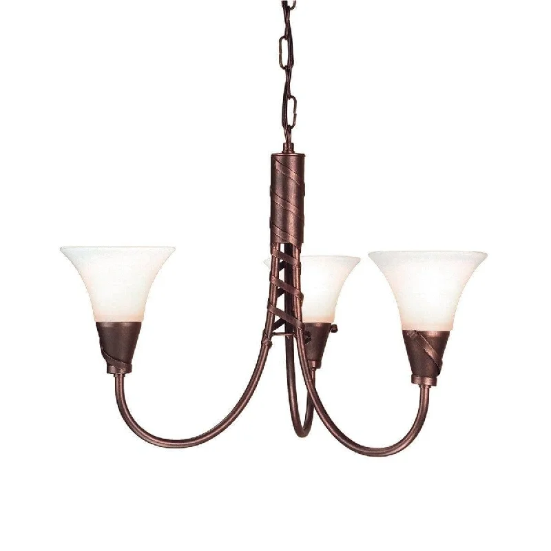 Chandeliers for Dining Rooms to Set the Mood for MealsElstead Emily 3 Light Copper Chandelier Ceiling Light