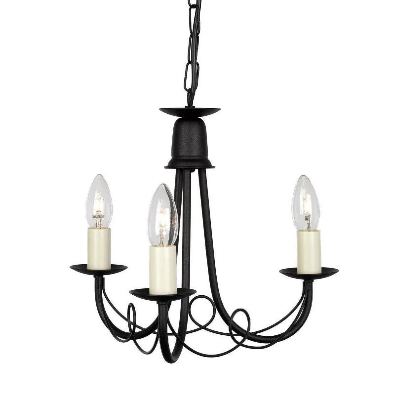 Chandeliers with Sputnik - Style Design for a Futuristic VibeElstead Minster Black 3 Light Chandelier Ceiling Light