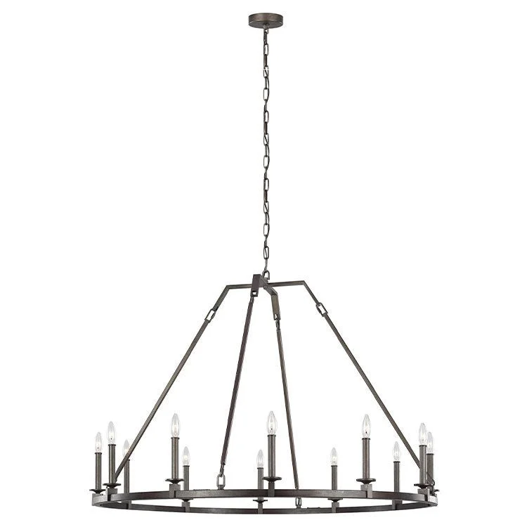 Chandeliers with Metal Frames in Silver FinishLanden Twelve-Light Chandelier