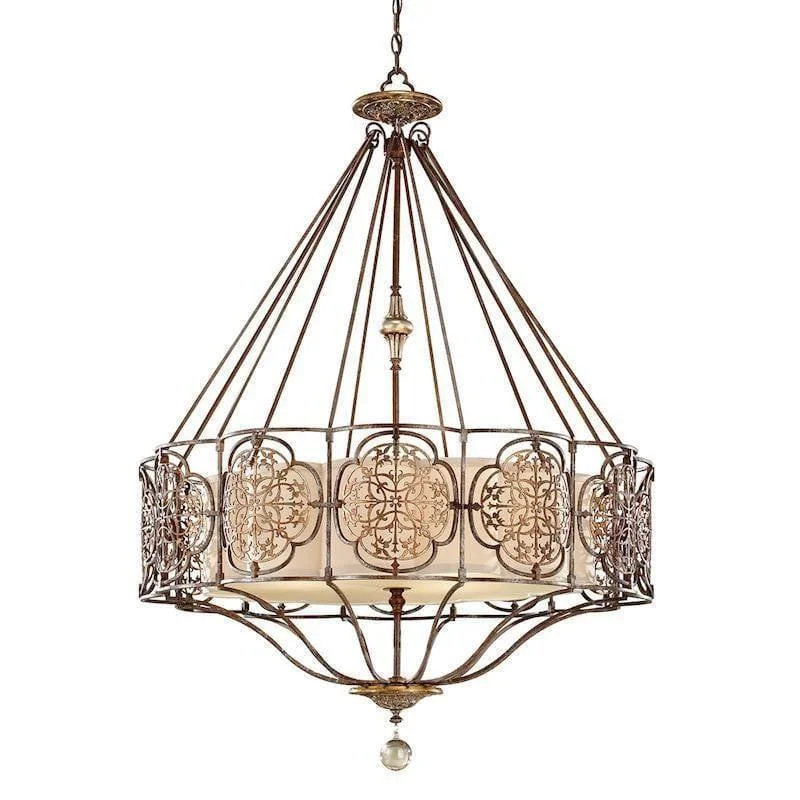 Rustic Wood Chandeliers for Country - Style HousesFeiss Marcella 4 Light Bronze Chandelier