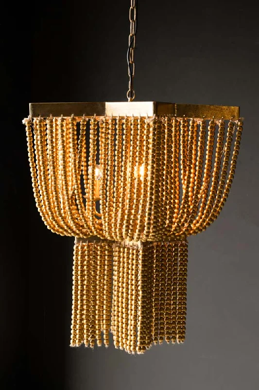 Chandeliers with Sputnik - Style Design for a Futuristic VibeGold Star Shaped Beaded Statement Chandelier Light