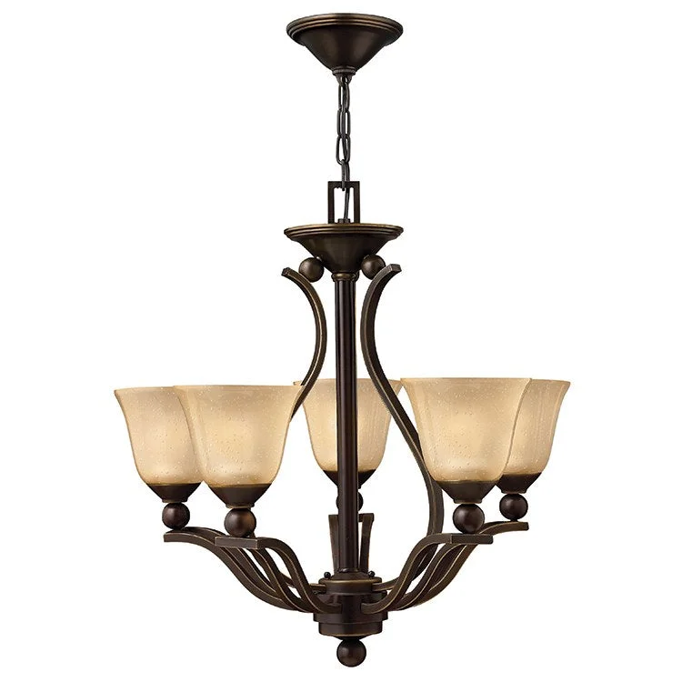 Chandeliers with Metal Frames in Copper FinishBolla Five-Light Single-Tier Chandelier