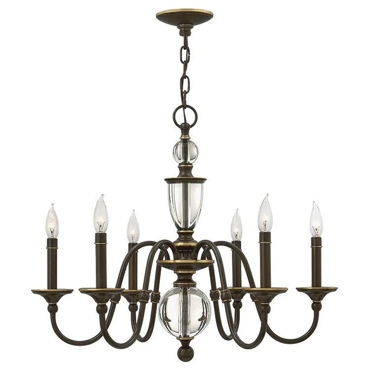 Mid - Century Modern Chandeliers for Vintage AppealEleanor Six-Light Single-Tier Chandelier