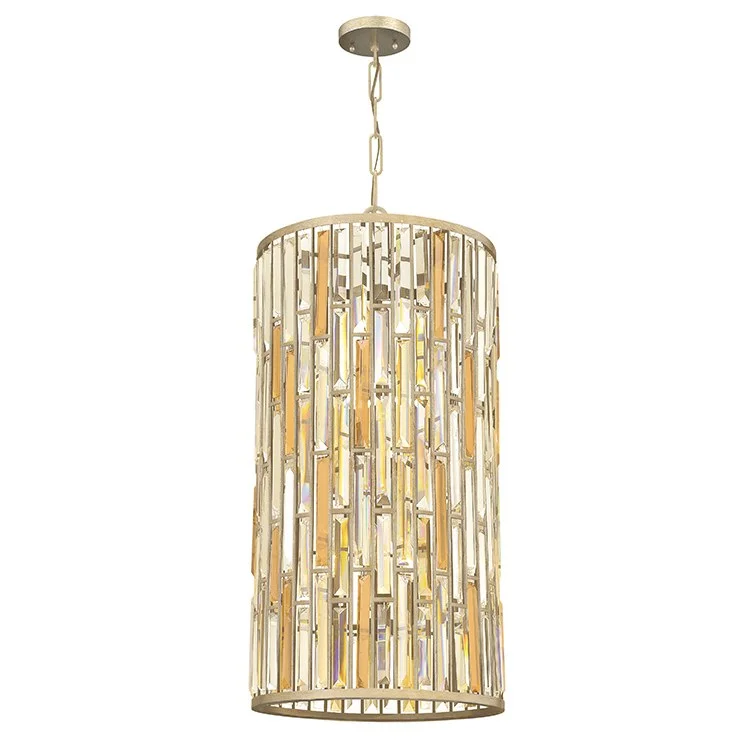 Chandeliers with Frosted Glass for a Softer Light DiffusionGemma Six-Light Large Foyer Pendant