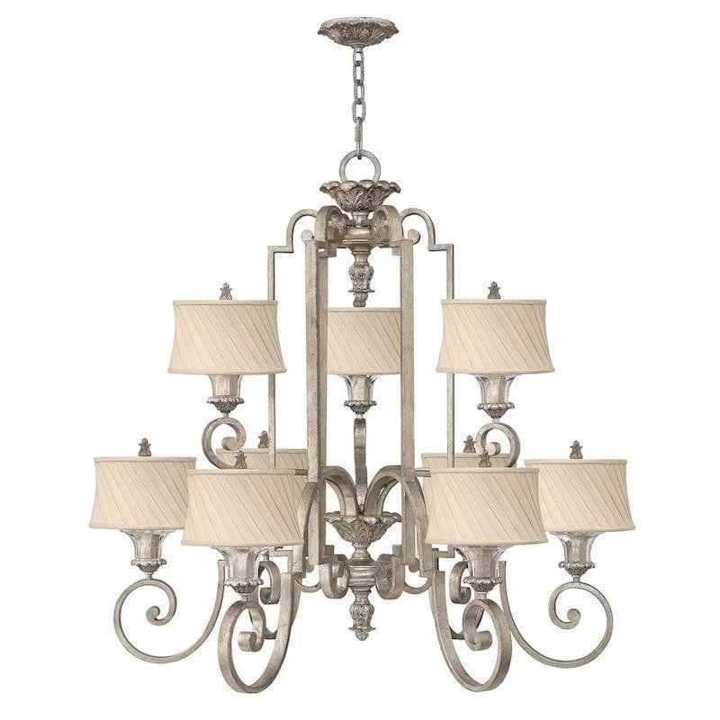 Chandeliers with Pendant Lights for a Stylish LookHinkley Kingsley 9 Light Silver Leaf Chandelier