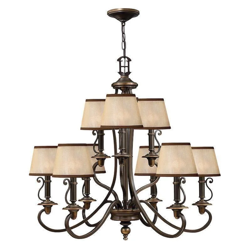 Mini Chandeliers for Adding Charm to Small SpacesHinkley Plymouth 9 Light Old Bronze Chandelier