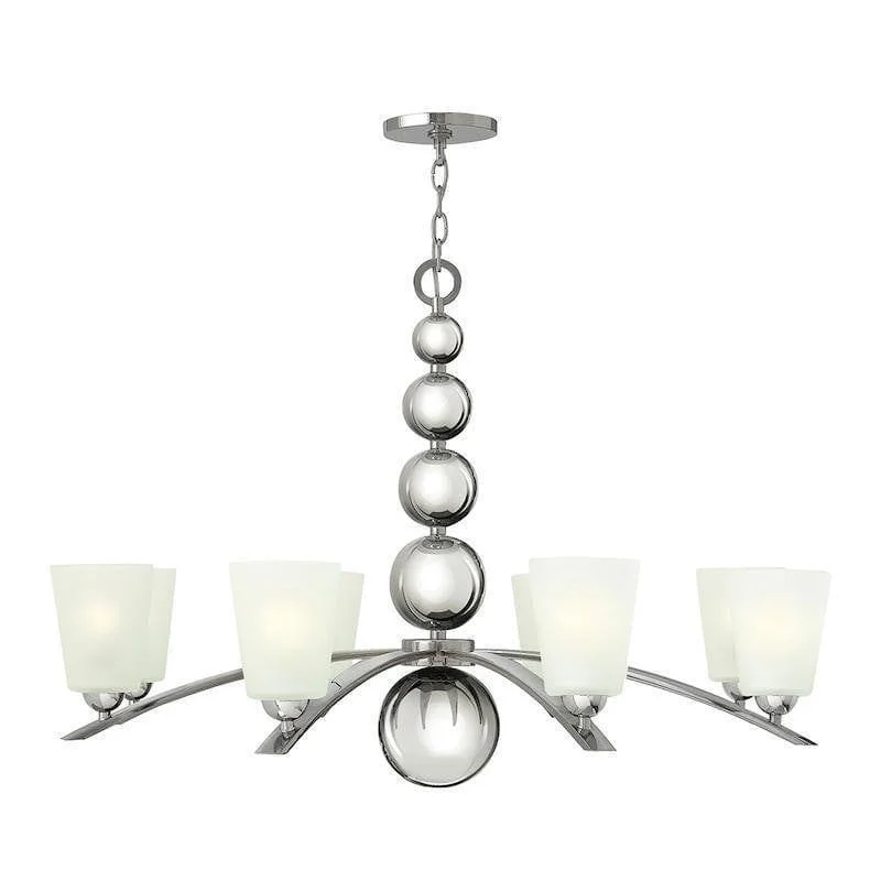 Minimalist Chandeliers for Sleek and Simple InteriorsHinkley Zelda 8 Light Polished Nickel Chandelier