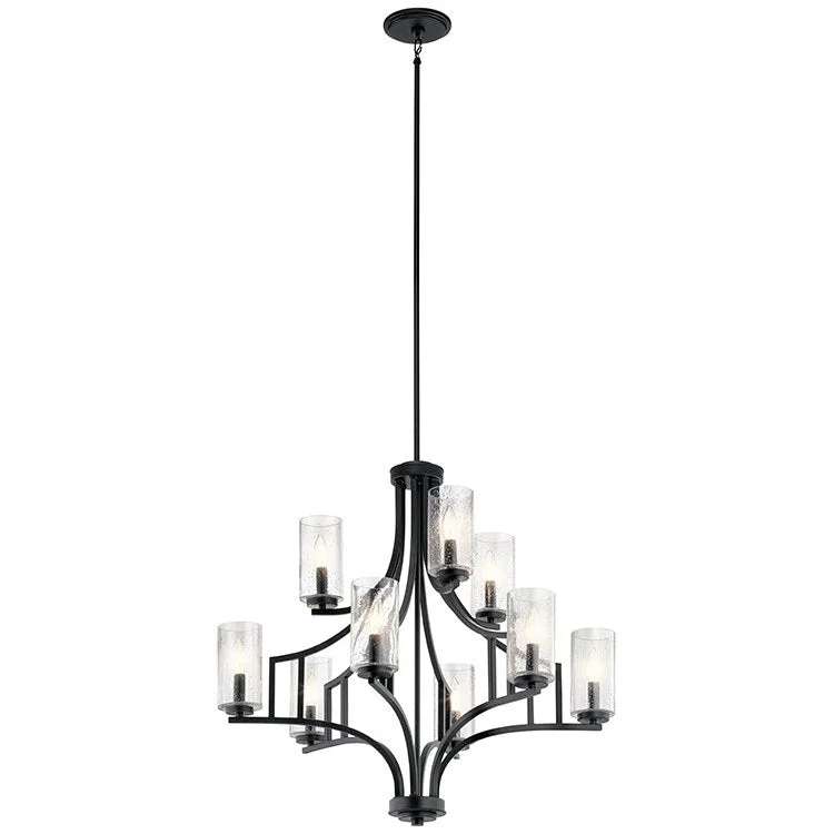 Art Deco Chandeliers for a Retro - Glam LookVara Nine-Light Two-Tier Chandelier