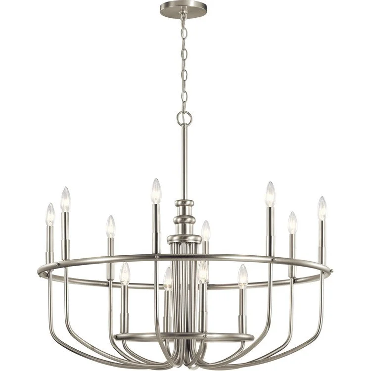 Chandeliers with Frosted Glass for a Softer Light DiffusionCapitol Hill Twelve-Light Two-Tier Chandelier