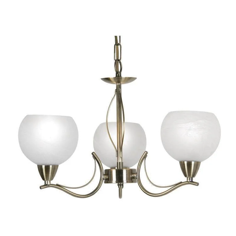 Art Deco Chandeliers for a Retro - Glam LookLuanda 3 Light Antique Brass Pendant Chandelier