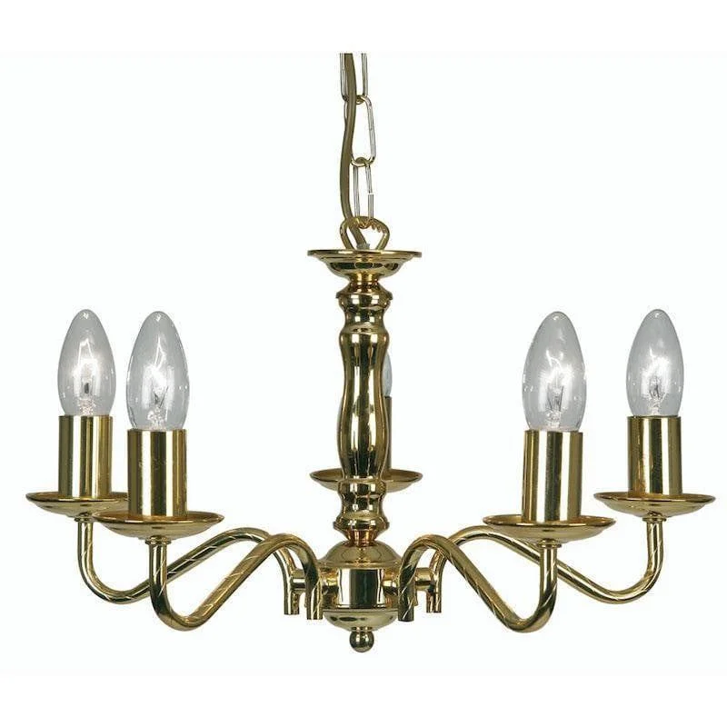 Modern Crystal Chandeliers for Contemporary HomesOaks Nadoor 5 Light Gold Chandelier