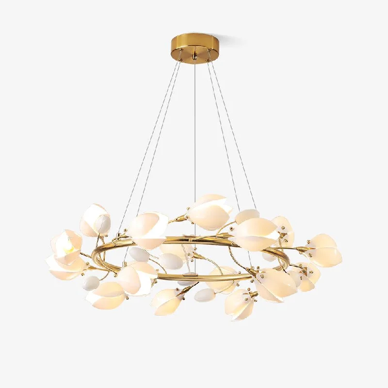 Chandeliers for Living Rooms to Create a Focal PointPorcelain Magnolia Chandelier