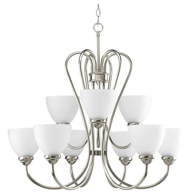 Chandeliers with Clear Crystal for a Sparkling EffectHeart Nine-Light, Two-Tier Chandelier