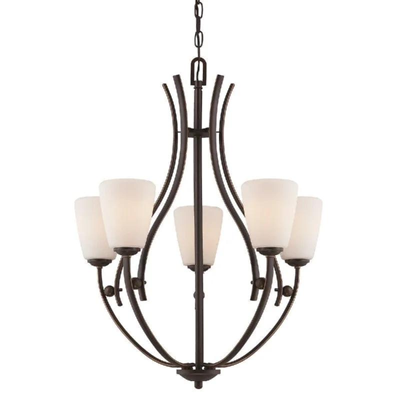 Chandeliers with Candle - Style Bulbs for a Classic AestheticQuoizel Chantilly 5 Light Bronze Chandelier