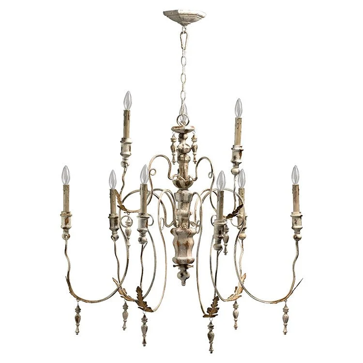 Rustic Wood Chandeliers for Country - Style HousesSalento Nine-Light Two-Tier Chandelier