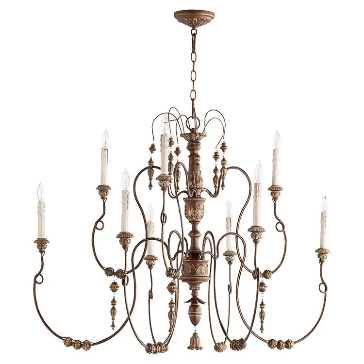 Chandeliers with Clear Crystal for a Sparkling EffectSalento Nine-Light Two-Tier Chandelier