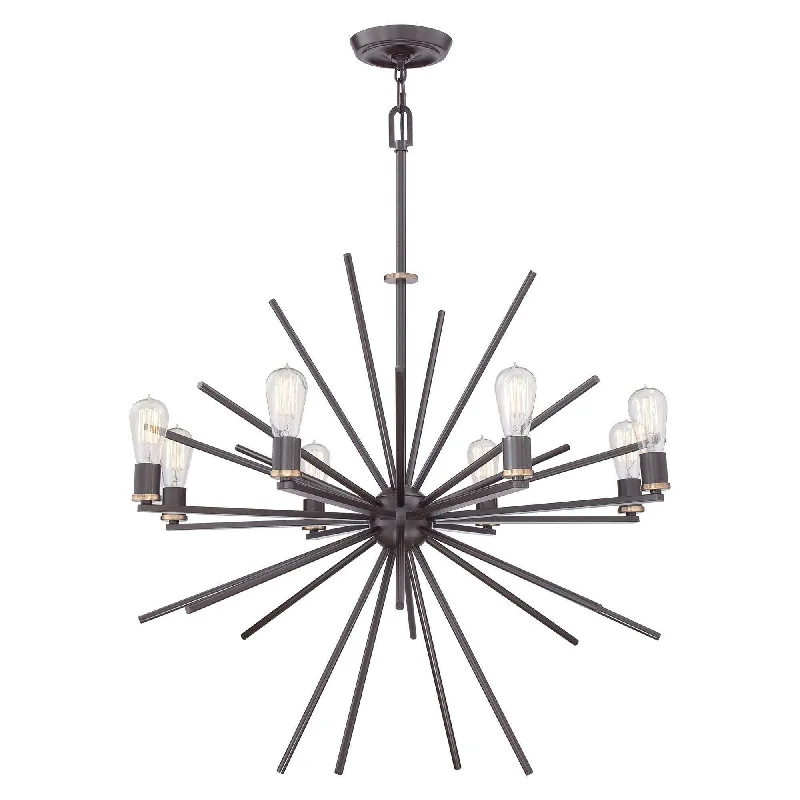 Chandeliers for Living Rooms to Create a Focal PointQuoizel Carnegie 8 Light Western Bronze Chandelier