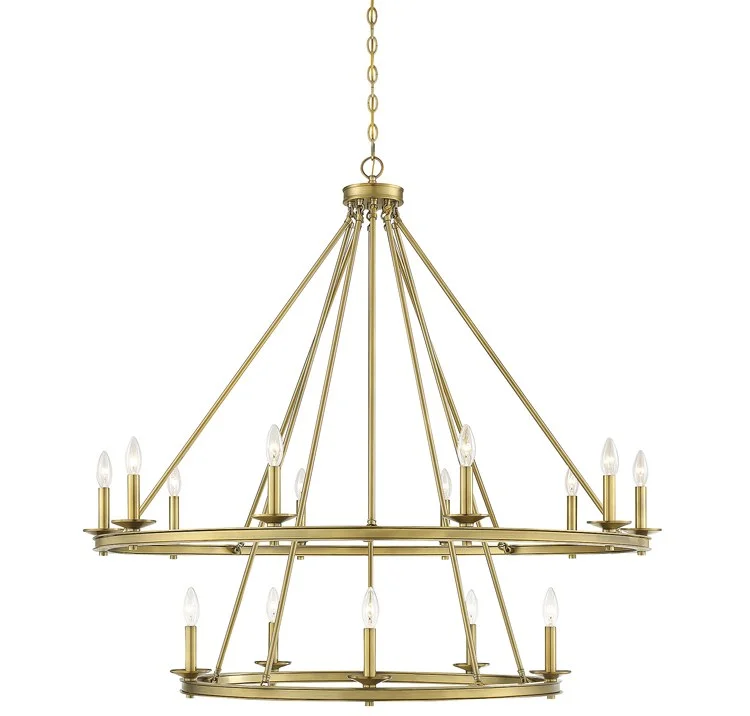 Chandeliers with Metal Frames in Bronze FinishMiddleton Fifteen-Light Chandelier