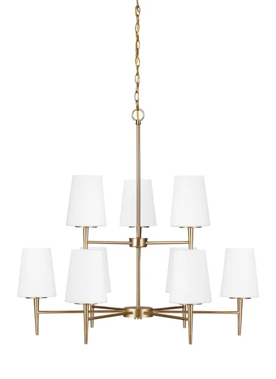 Art Deco Chandeliers for a Retro - Glam LookDriscoll Nine-Light Two-Tier Chandelier