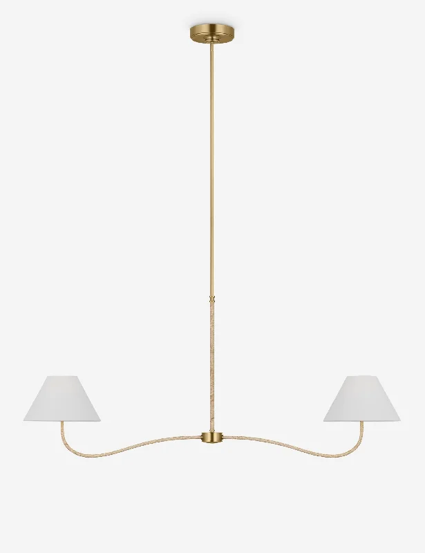 Bohemian - Style Beaded Chandeliers for Eclectic DecorSwanner Linear Chandelier, Brass 10.5""W