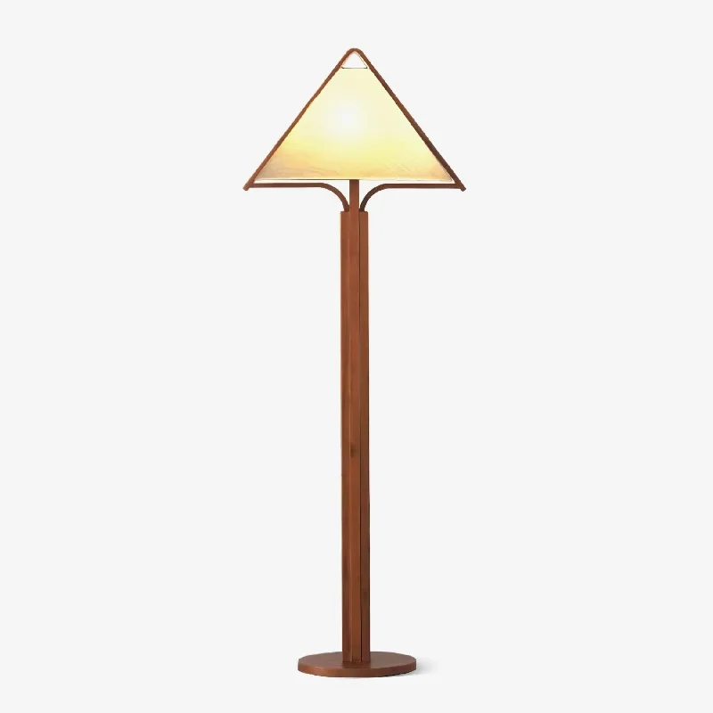 Industrial Style Floor Lamp with Exposed Bulbs for Loft ApartmentsApex Triangle Shade Floor Lamp