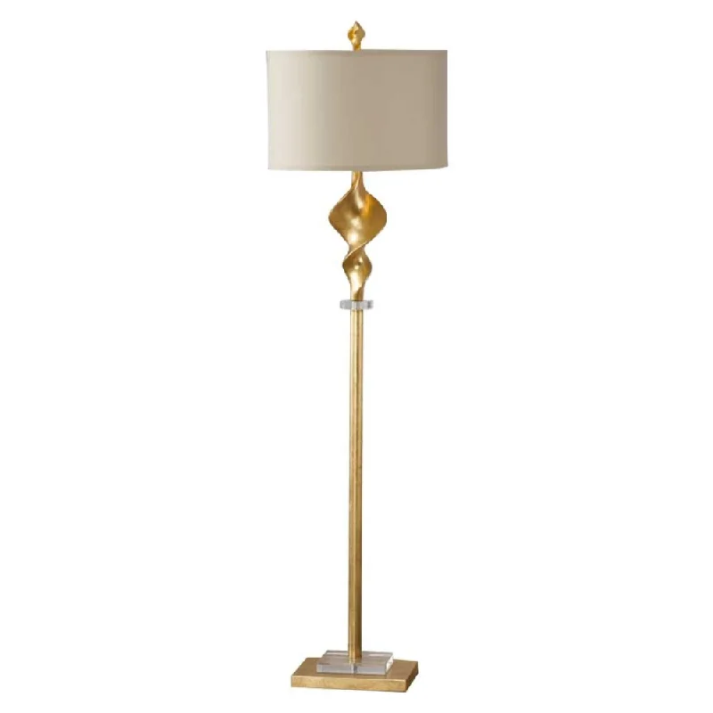  Way Switch Floor Lamp for Multiple Light Intensity LevelsNatural Linen Shade Gold Floor Lamp