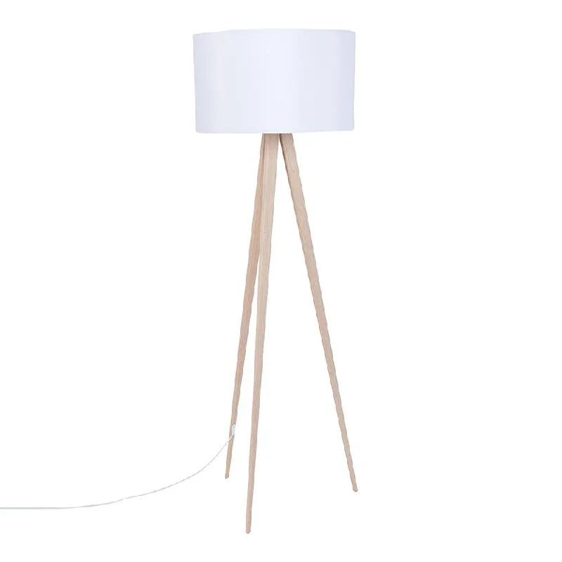 Bohemian Inspired Floor Lamp for Eclectic Home DecorTRIPOD WOOD floor lamp white