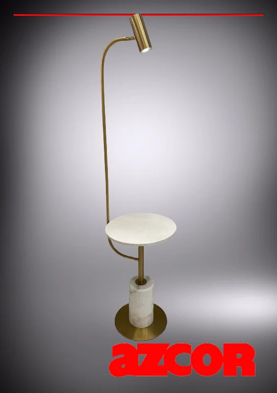 Marble Base Floor Lamp for a Touch of LuxuryLantrus Side Table Floor Lamp