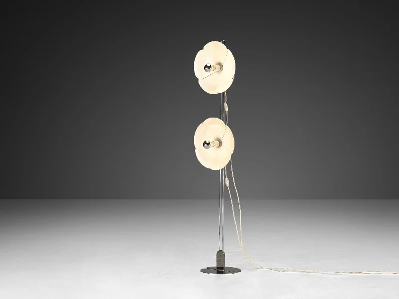 Metal Floor Lamp with a Matte Black Finish for a Sleek LookOlivier Mourgue for Disderot Flower Lamp