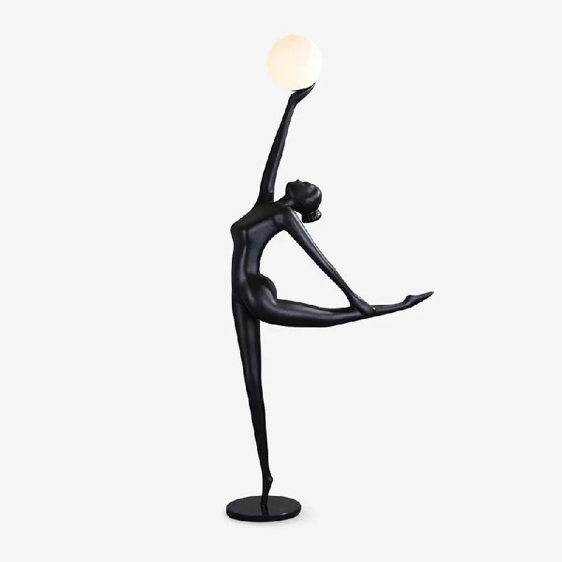 Industrial Style Floor Lamp with Exposed Bulbs for Loft ApartmentsRhythmic Gymnast Sculpture Floor Lamp