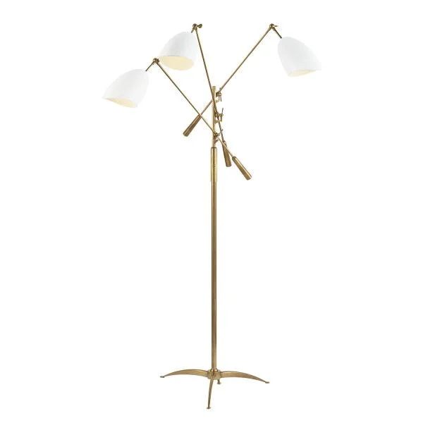 Wood Floor Lamp with Natural Grain for a Warm and Organic FeelSOMMERARD TRIPLE ARM FLOOR LAMP