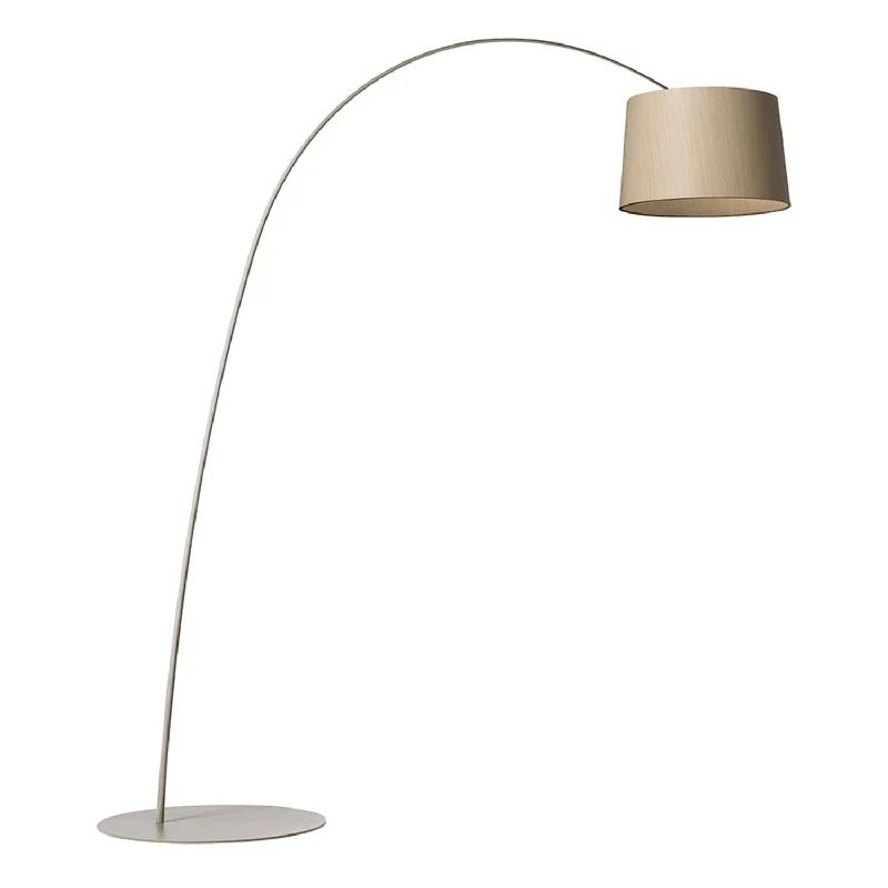 Fabric Floor Lamp with a Linen Shade for a Relaxed AestheticTwiggy Wood Floor Light, Greige