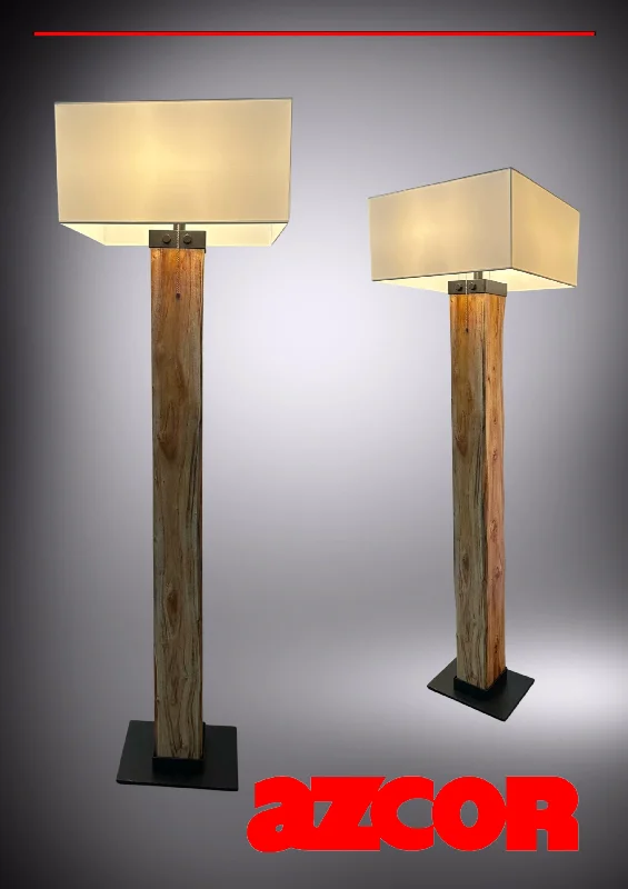 Bohemian Inspired Floor Lamp for Eclectic Home DecorZora Wood Floor Lamp