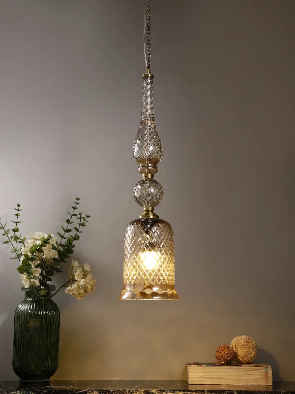 Mediterranean - Style Ceiling Lights with Terra - Cotta and Ceramic DetailsBrigid Amber Pendant Light