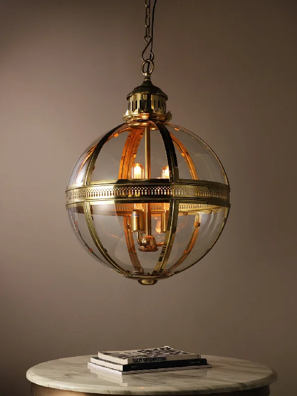 Rustic Ceiling Lights with Reclaimed Wood and Distressed FinishesCanella Brass Finish Pendant Lamp