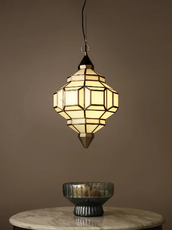 Chinese - Style Ceiling Lights with Red Lantern - Inspired DesignsCicero Metal Glass Gold Pendant Light