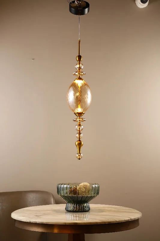 Indian - Themed Ceiling Lights with Intricate Filigree and Mirror WorkDewlight LED Pendant