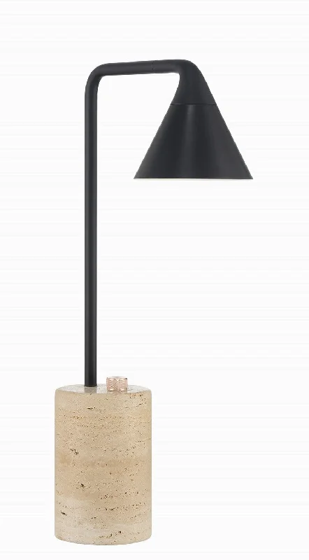 leather table lamps with a distressed texture for a rugged charmTask Portables LED Table Lamp