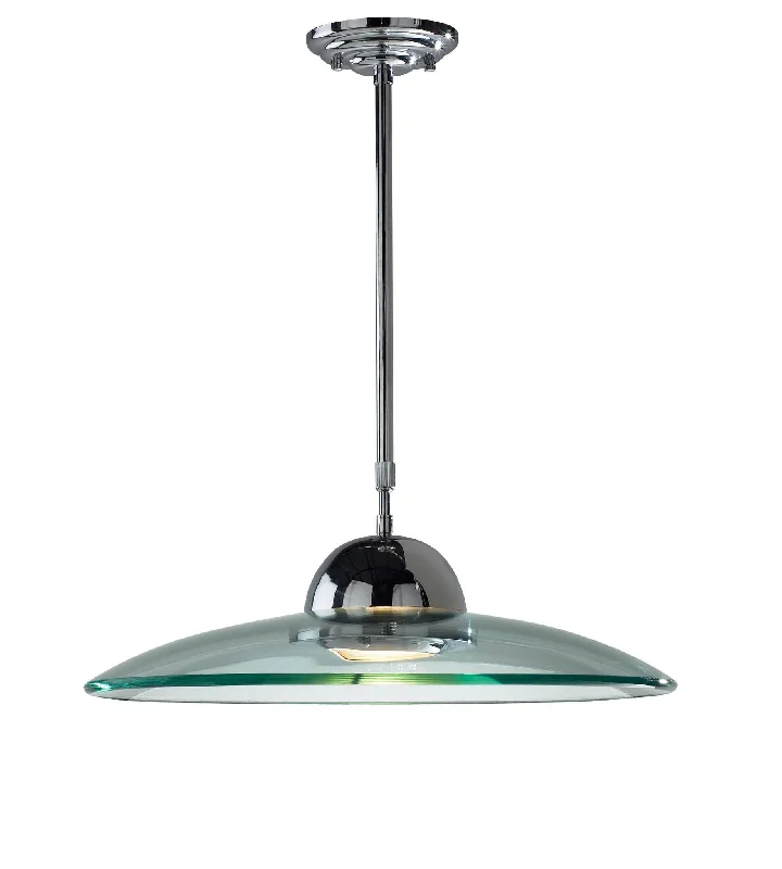 Contemporary Ceiling Lights with Unique, Abstract ShapesJubilee Polished Chrome and Glass Single Pendant - ID 2115