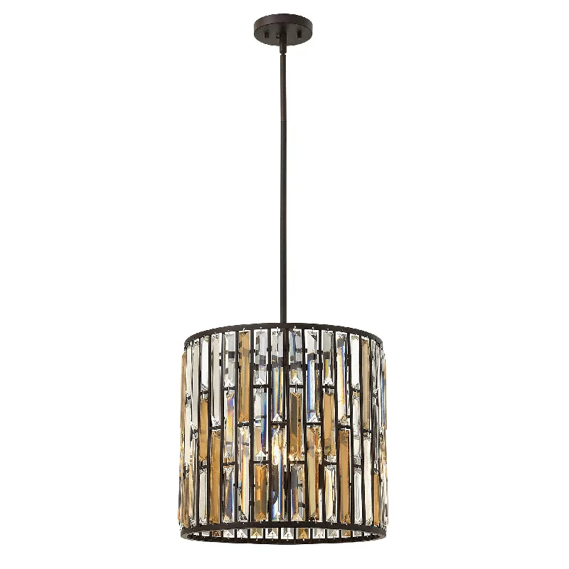 Art Deco Ceiling Lights with Geometric Patterns and Metallic FinishesJewel Pendant Light 406mm - ID 7211