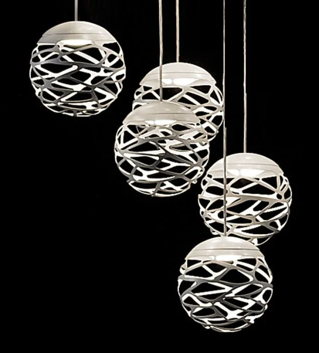 Art Nouveau Ceiling Lights with Organic, Flowing ShapesKelly 5 Light Cluster In 3 Colours