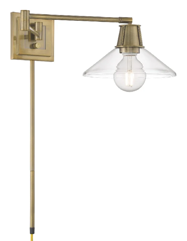 industrial style table lamps with exposed bulbs for loft apartmentsOne Light Wall Sconce