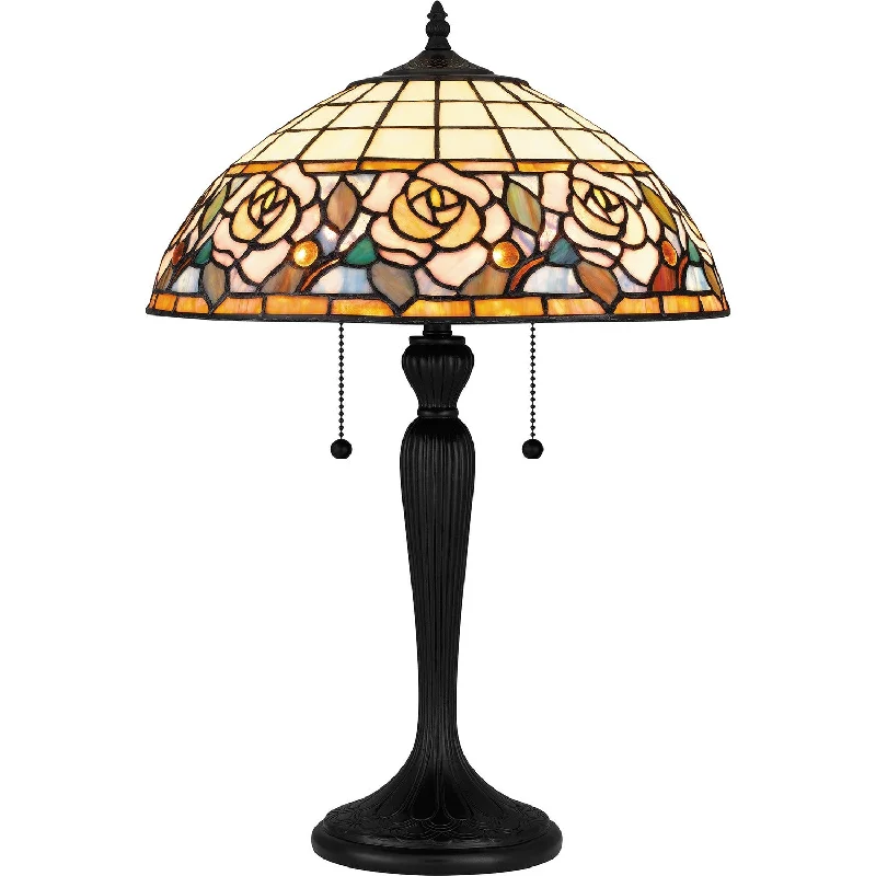 bohemian table lamps with colorful patterns for eclectic bedroomsBetty Two Light Table Lamp