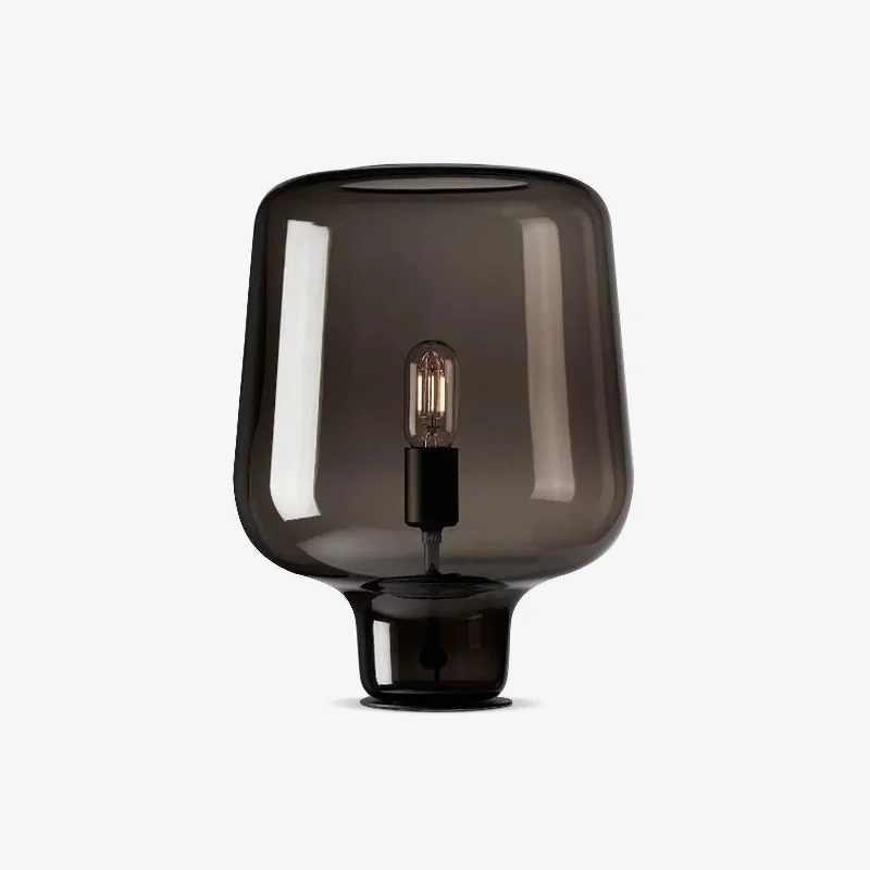 metal table lamps with a matte black finish for a sleek appearanceTeutonic Glass Table Lamp