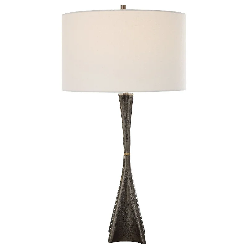 leather table lamps with a distressed texture for a rugged charmKeiron One Light Table Lamp